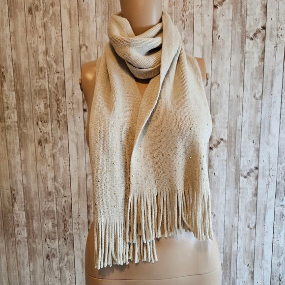 Women's New York & Company Beige Scarf OS - Picture 1 of 7
